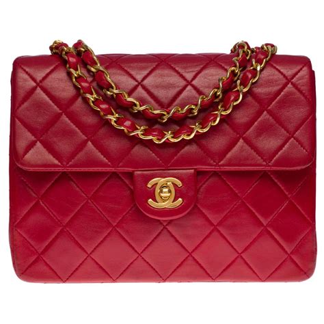 mini sac chanel rouge|chanel mini flap bags.